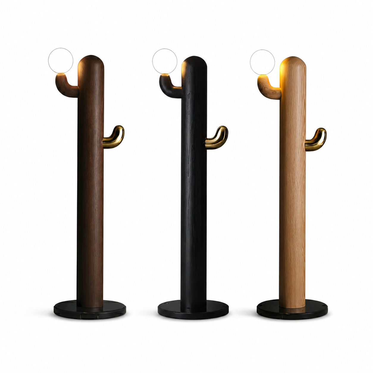 LAMPHAHA Cactus Wood Floor Lamp
