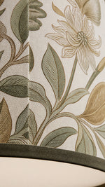 Botanical fabric shade and textile detail