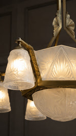 Etched glass and relief metal detail