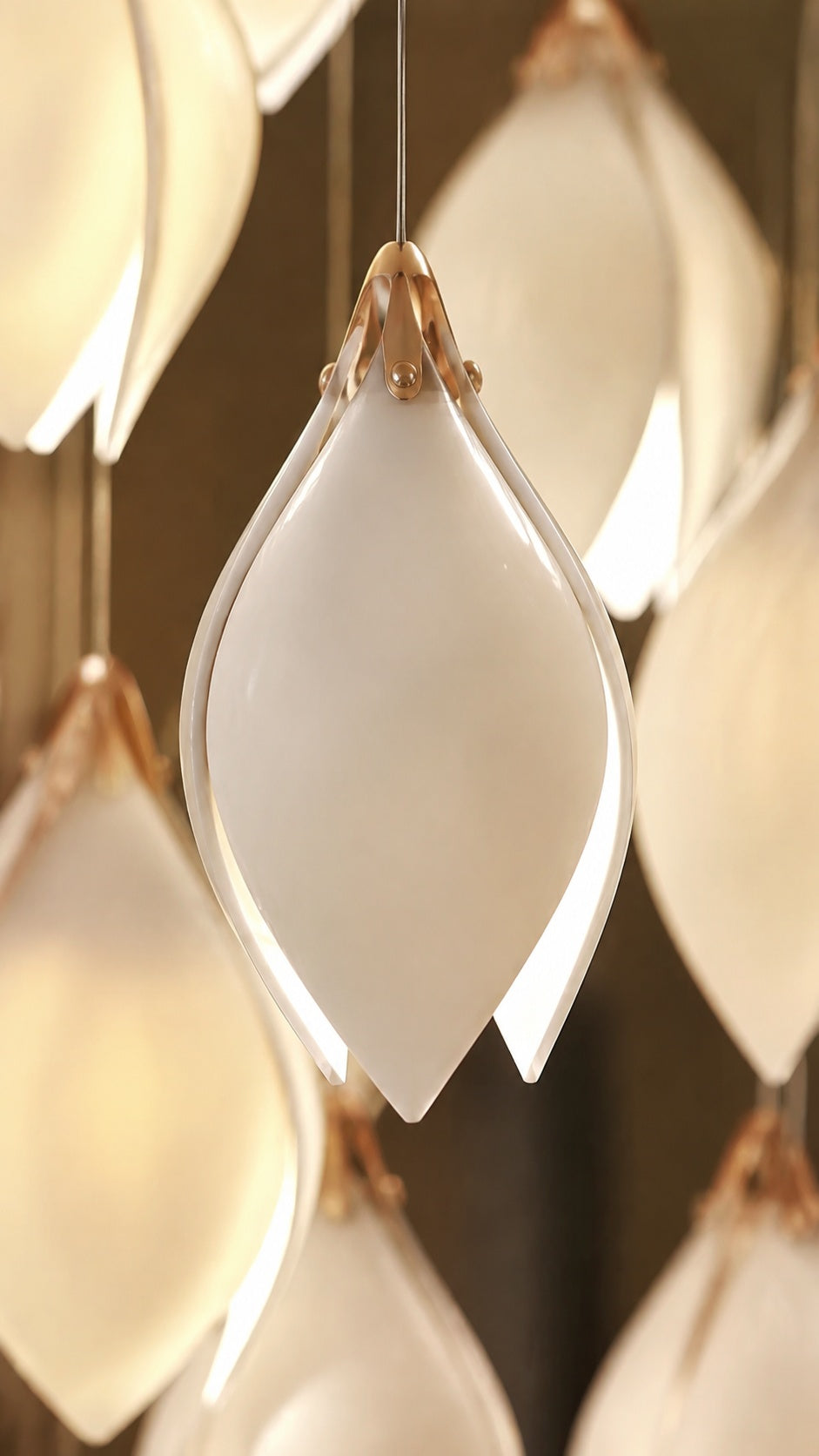 Etched glass and relief metal detail