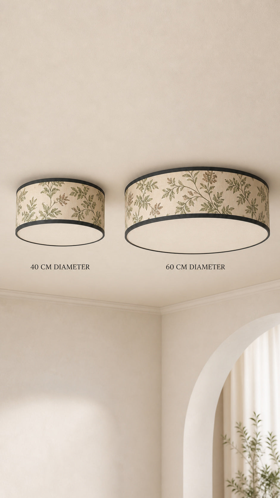 40 cm and 60 cm diameter size options