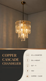 Copper Cascade Chandelier specifications