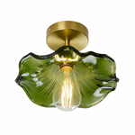 Lotus leaf / pleated umbrella-shaped glass ceiling light