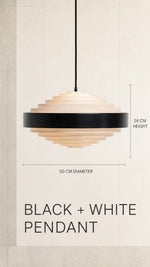 Noir Step Pendant 50 cm diameter and 26 cm height dimension view