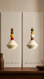 Two Memphis Bead Pendant color options