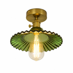 Lotus leaf / pleated umbrella-shaped glass ceiling light