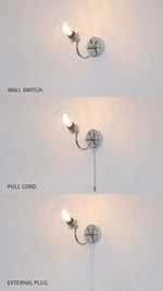 Wall switch, pull cord, and external plug options