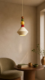 Pendant configuration with a straight vertical cable