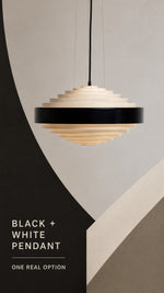 Noir Step Pendant Black + White Pendant option