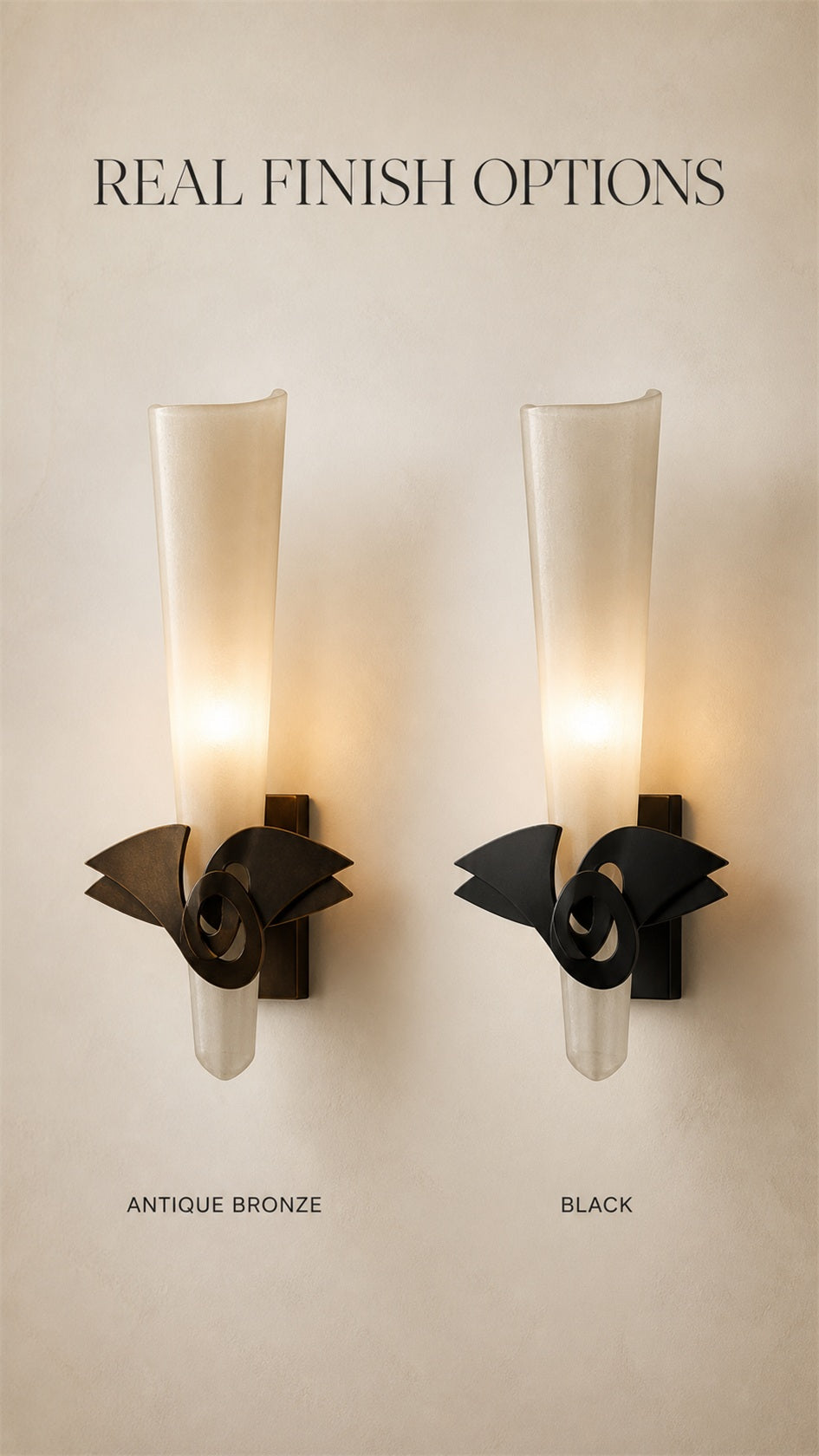 Phantom Wall Light, Antique Bronze and Black finish options
