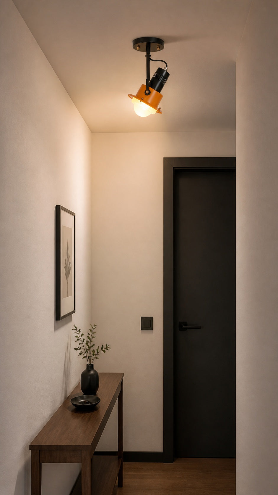 Orbit Ember Spotlight in a corridor and entryway