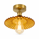 Lotus leaf / pleated umbrella-shaped glass ceiling light
