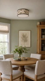 40 cm Botanical Drum Ceiling Light in a dining nook