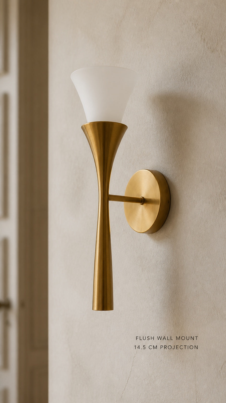 Fleur Nocturne flush wall mount and 14.5 cm projection