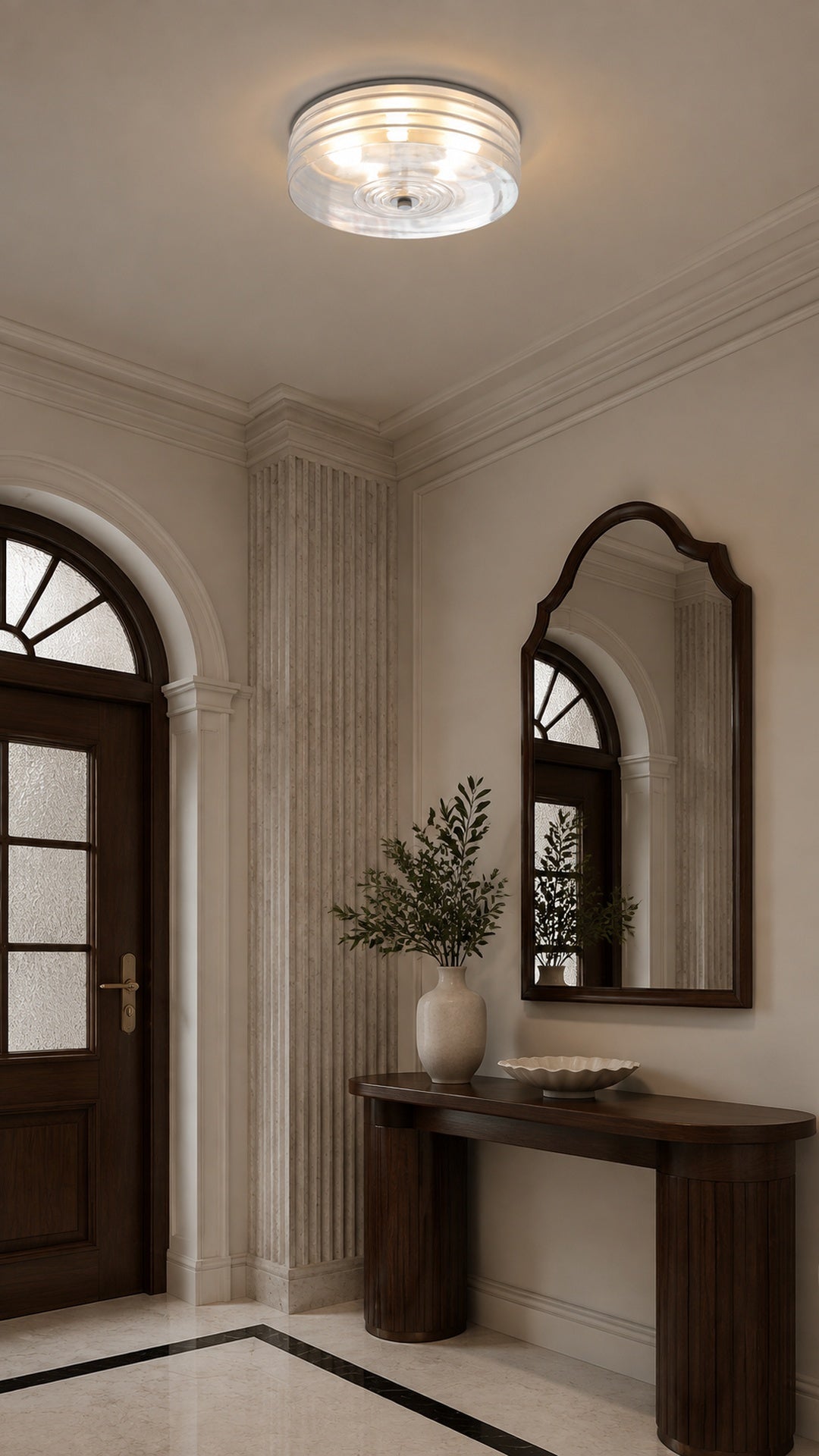 Rill Halo in an Art Deco entryway