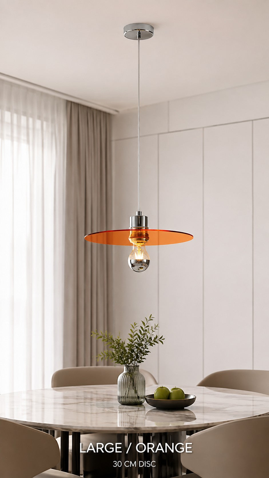 Large orange pendant