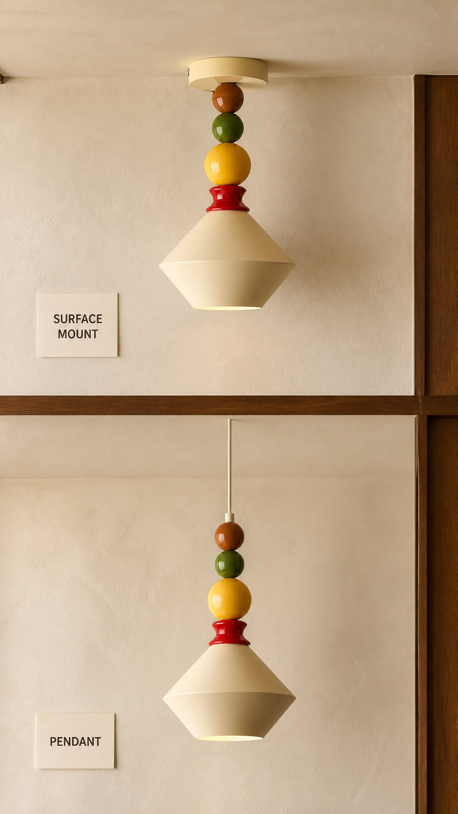 Surface mount and pendant configuration comparison
