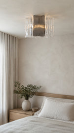 Tidal Petal Smoke Gray Clear in a contemporary bedroom