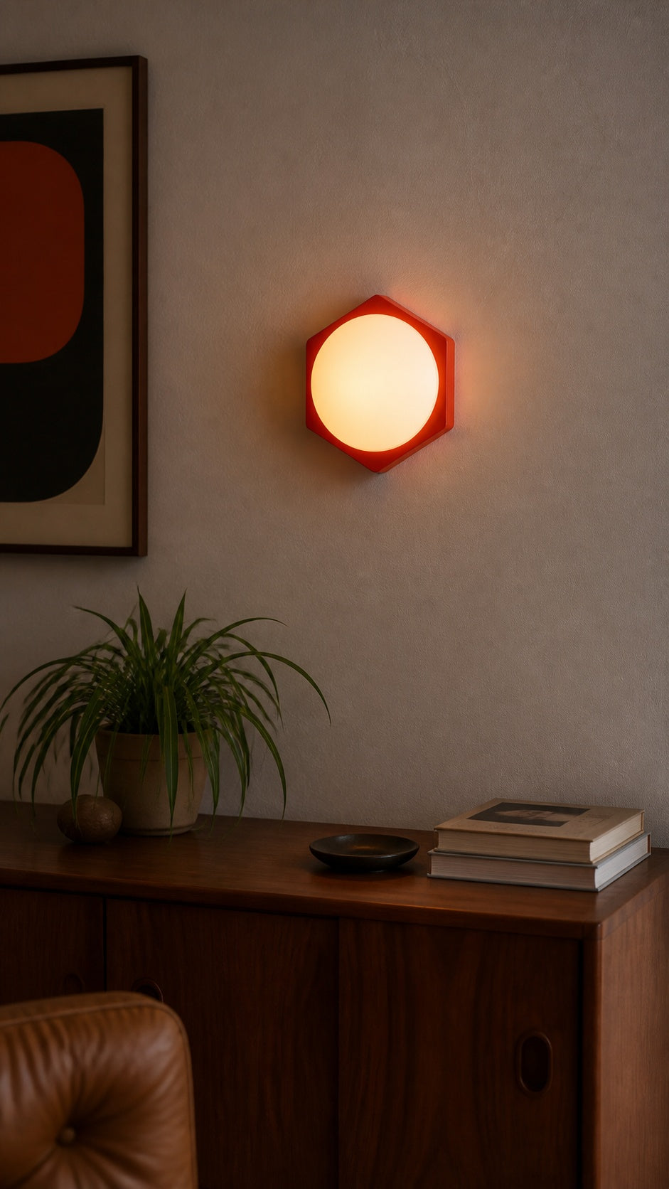 Hexa Halo Wall Light Space Age living room