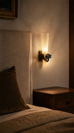 Phantom Wall Light, vintage bedroom reading corner