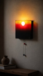 Dusk Orbit wall light warm light and shadow study