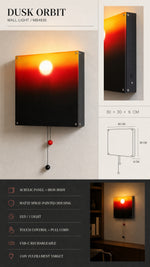 Dusk Orbit wall light verified parameters, 30 by 30 by 6 cm