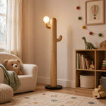 LAMPHAHA Cactus Wood Floor Lamp