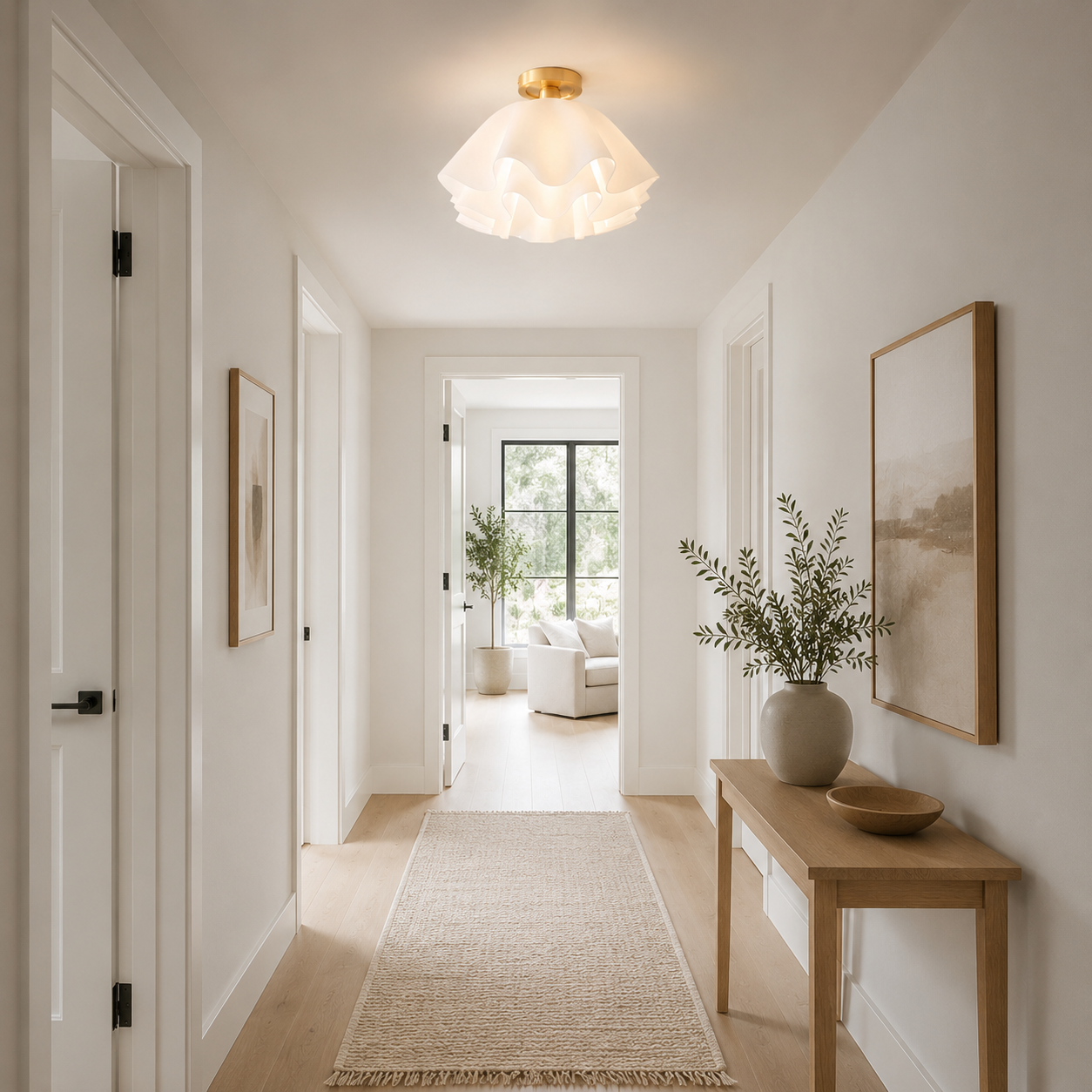 Petal-Shaped Ceiling Light