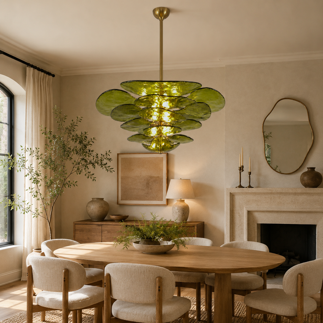 LAMPHAHA Petals Glass Chandelier