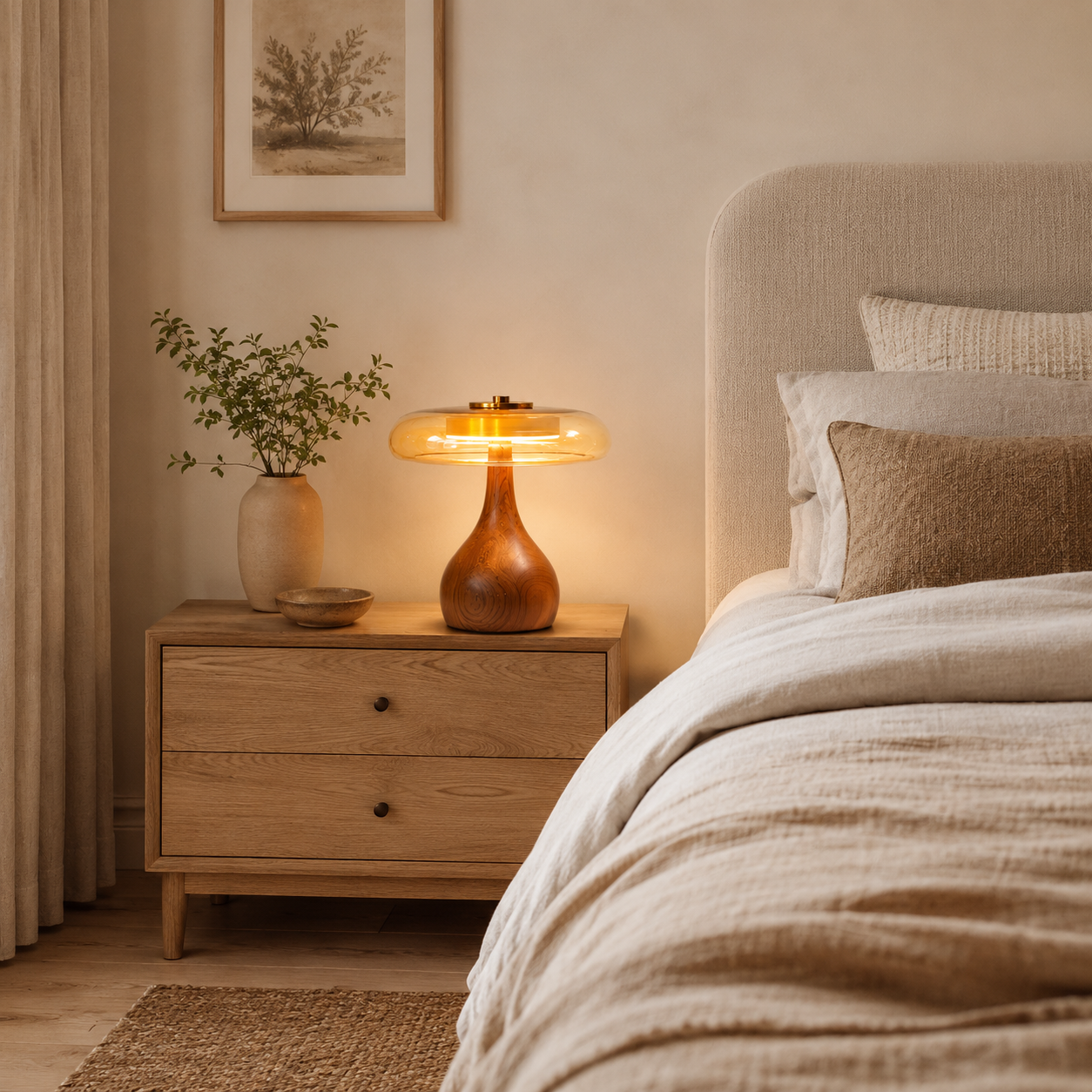 LAMPHAHA Glasses Table Lamp