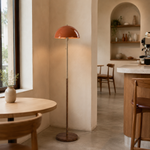 Walnut & Amber Color Floor Lamp