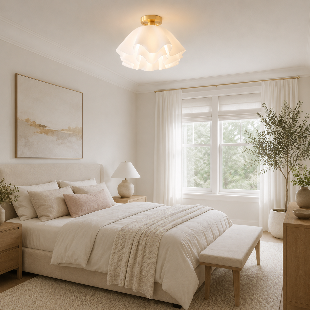 Petal-Shaped Ceiling Light