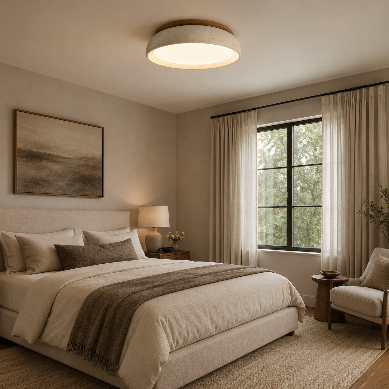 Travertine Ceiling Light