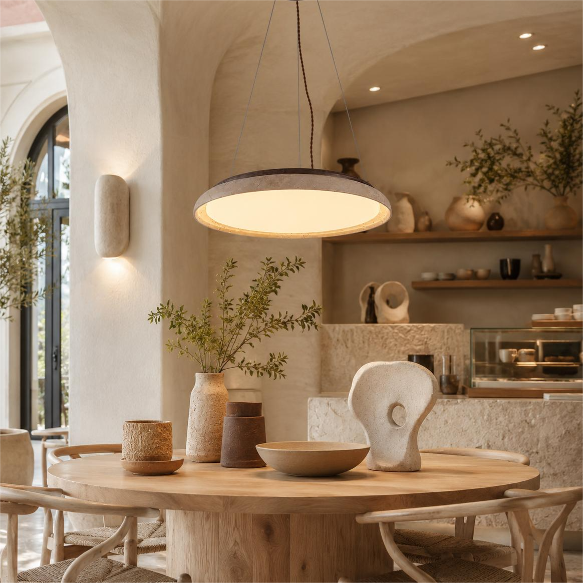 Travertine Pendant Light