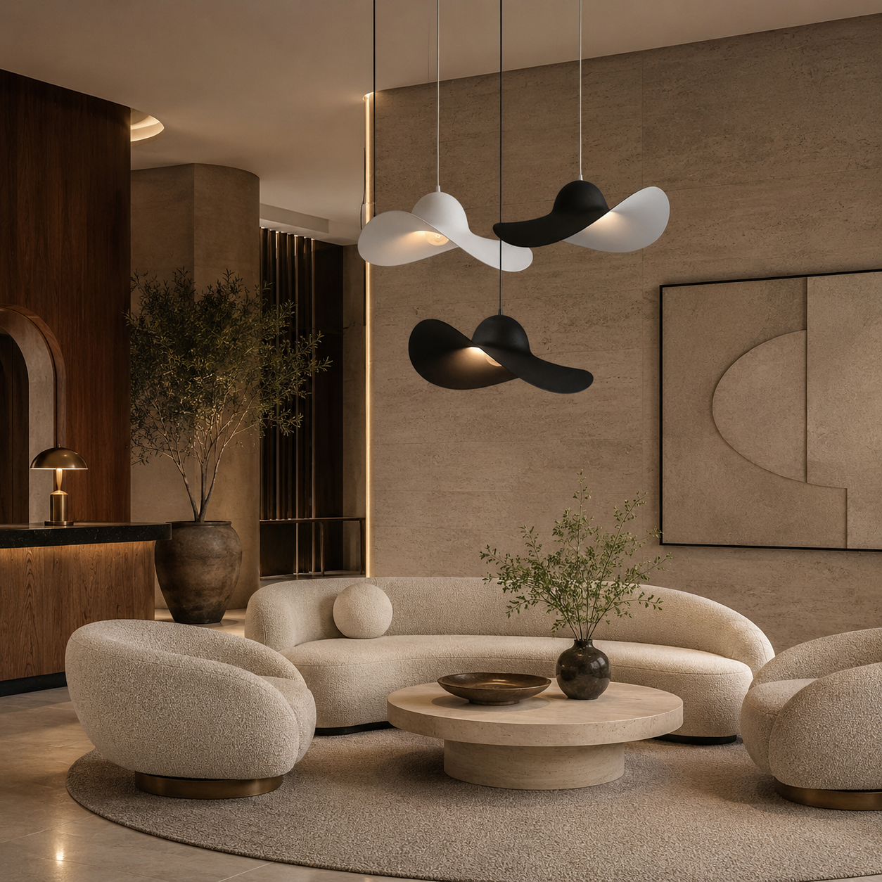 LAMPHAHA Hat Pendant Light