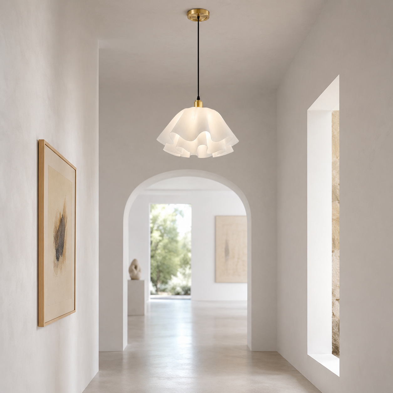 Petal-Shaped Pendant Light