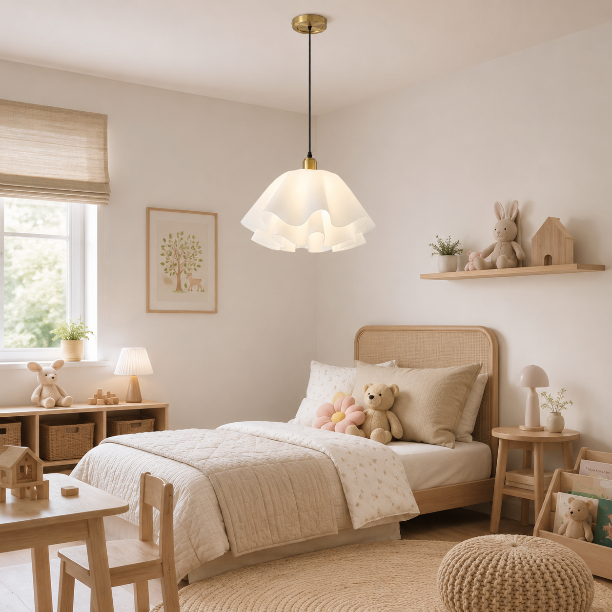 Petal-Shaped Pendant Light