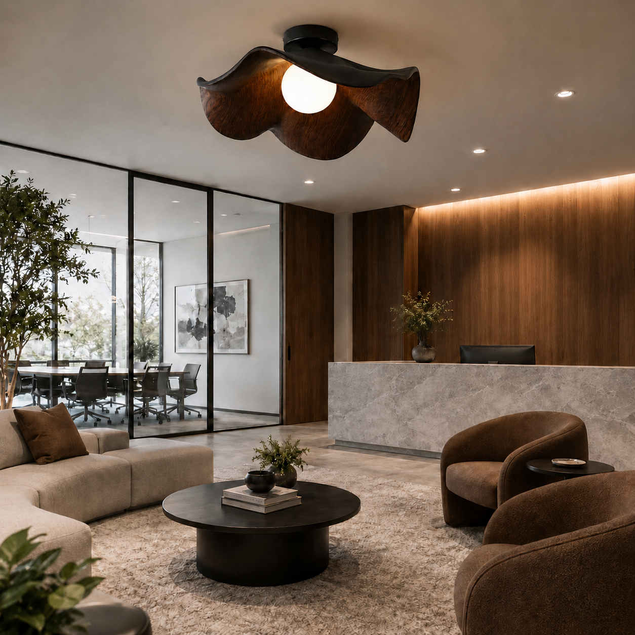Lotus Leaf Ceiling Light