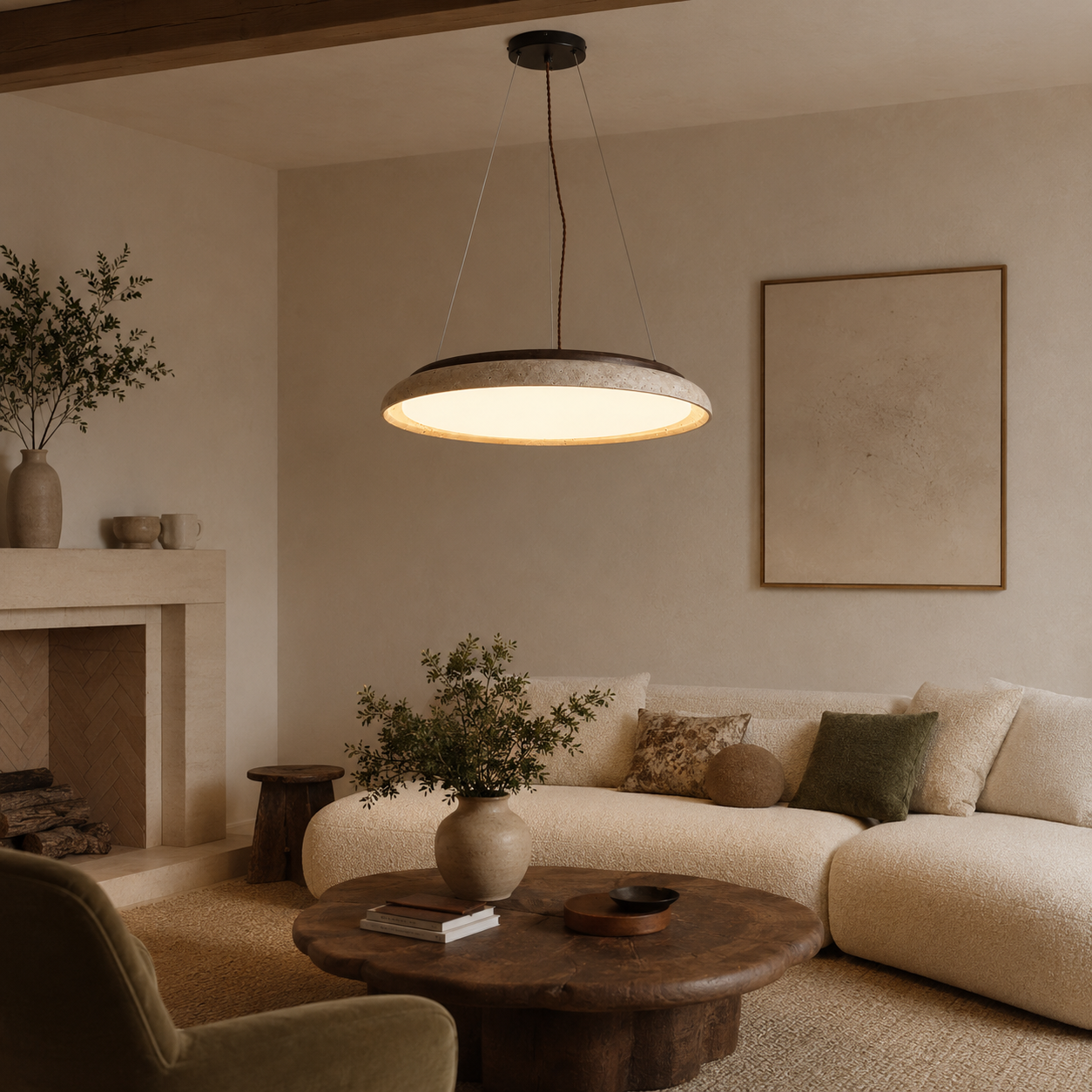 Travertine Pendant Light