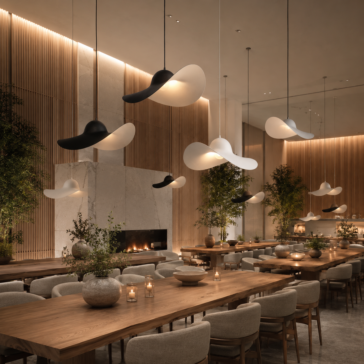 LAMPHAHA Hat Pendant Light