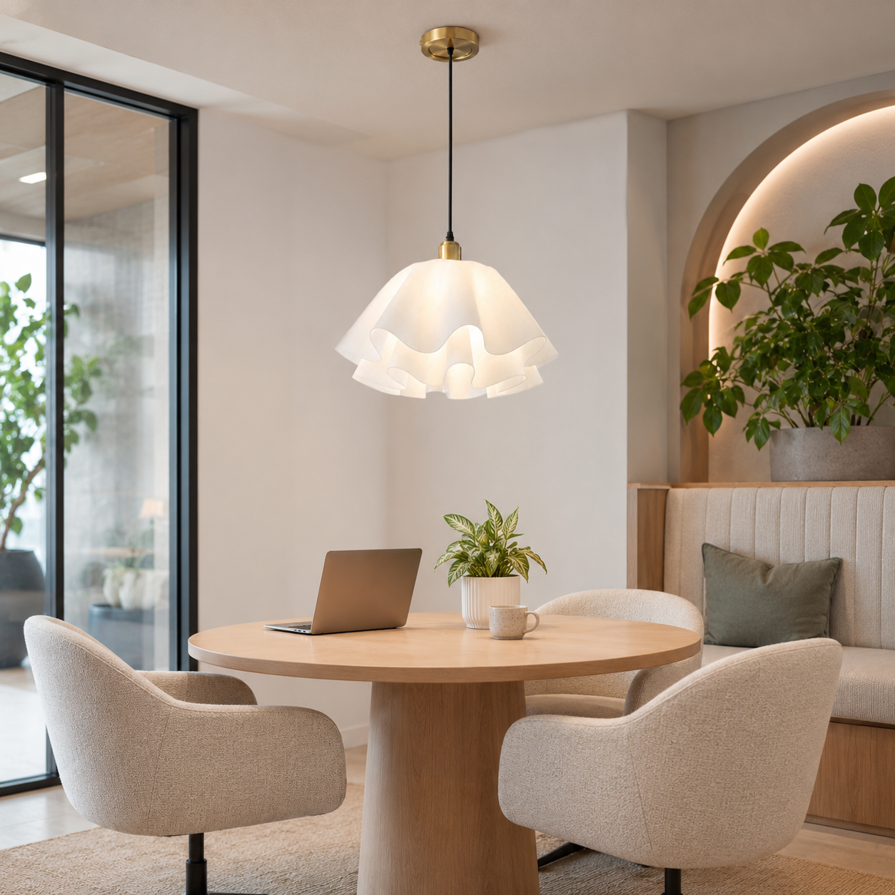Petal-Shaped Pendant Light