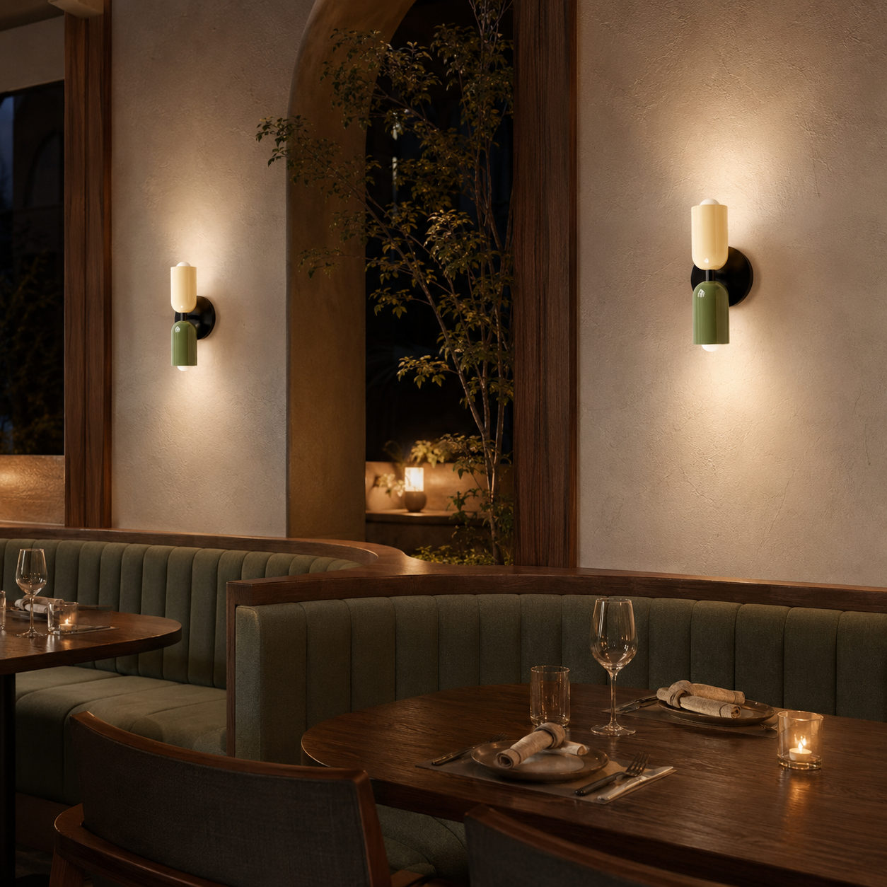 LAMPHAHA Double-Light Wall Lamp