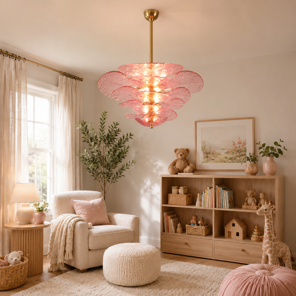 LAMPHAHA Petals Glass Chandelier