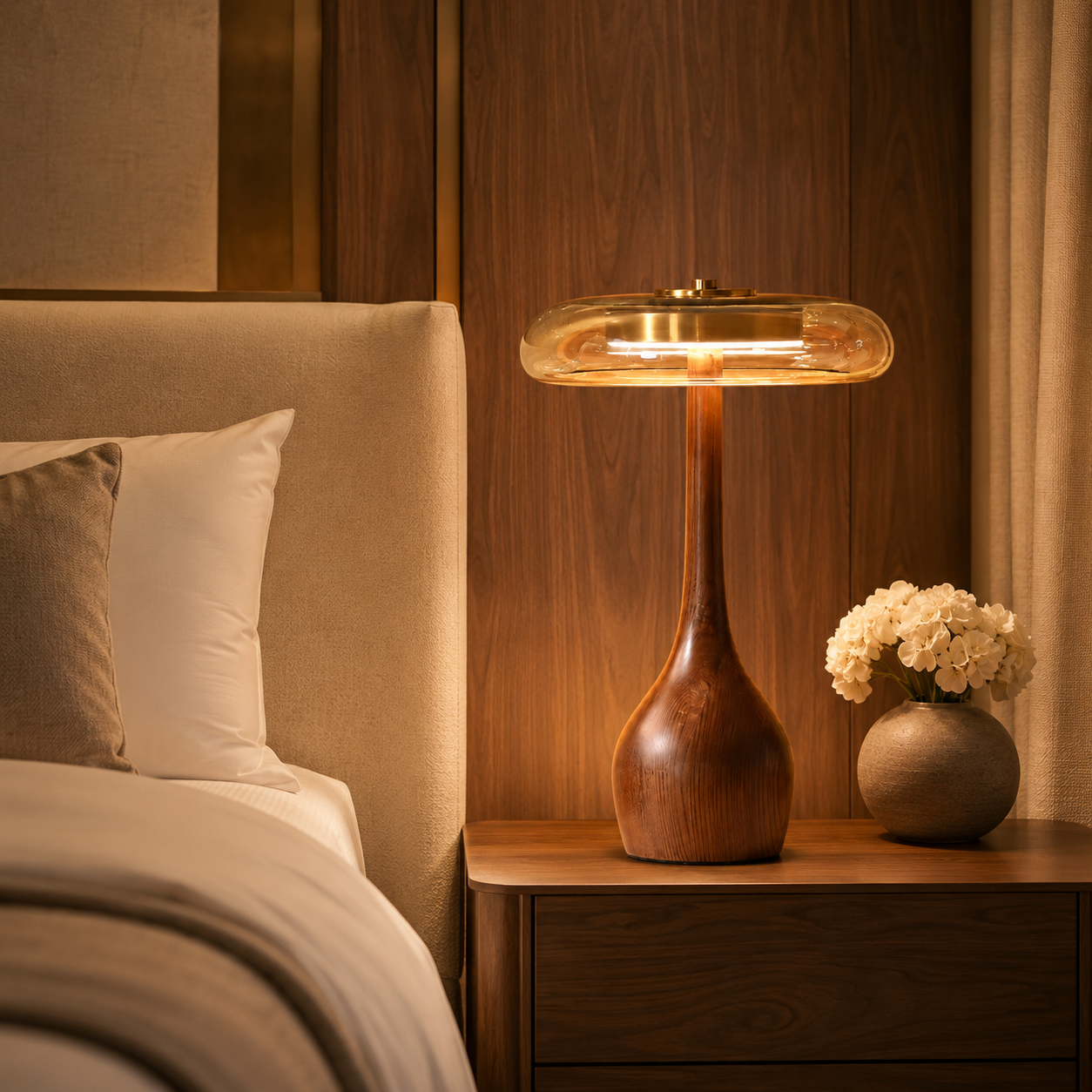 LAMPHAHA Glasses Table Lamp