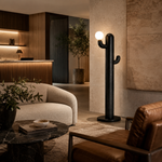 LAMPHAHA Cactus Wood Floor Lamp