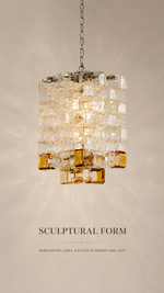Murano Sugar Cube Glass Pendant Light