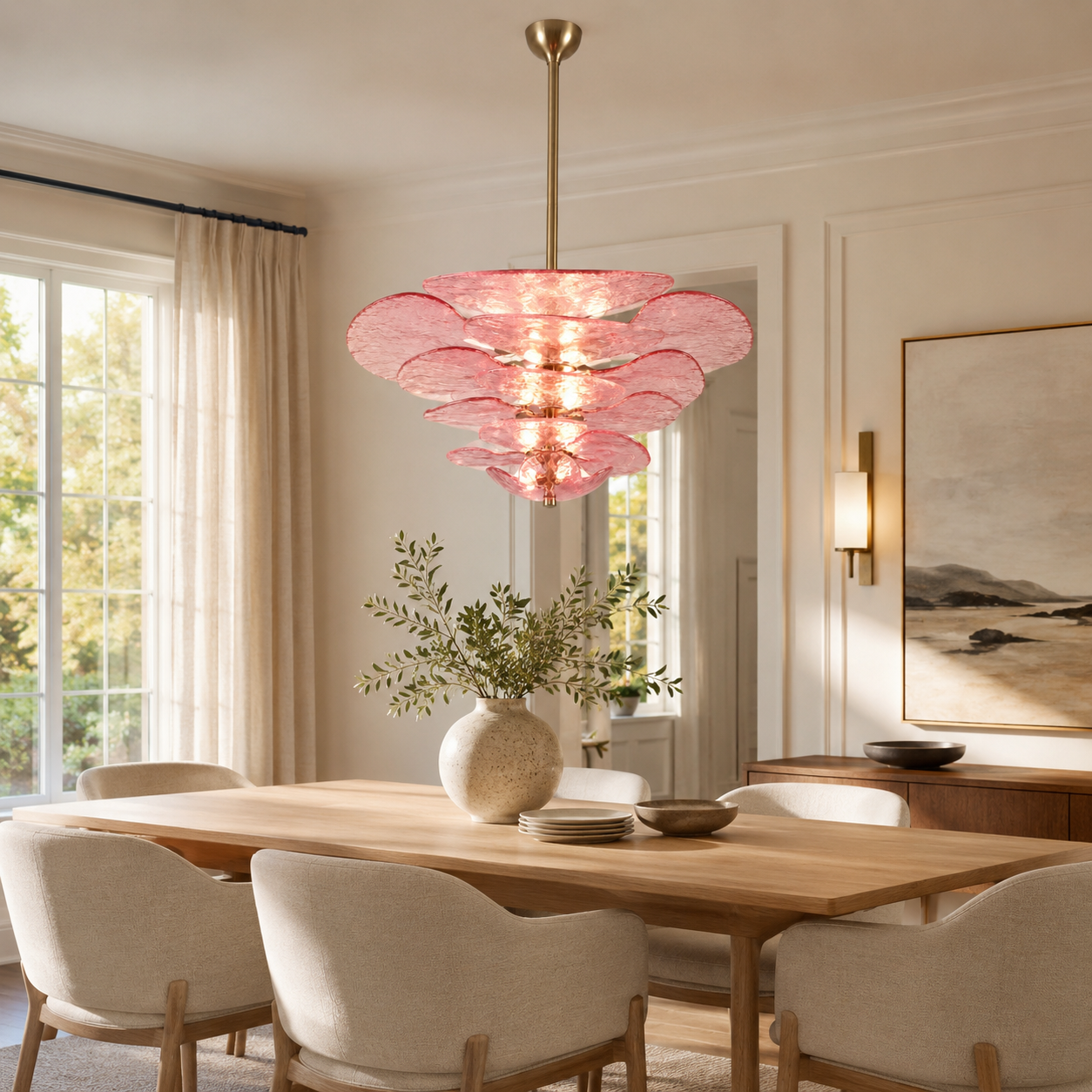 LAMPHAHA Petals Glass Chandelier