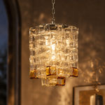 Murano Sugar Cube Glass Pendant Light