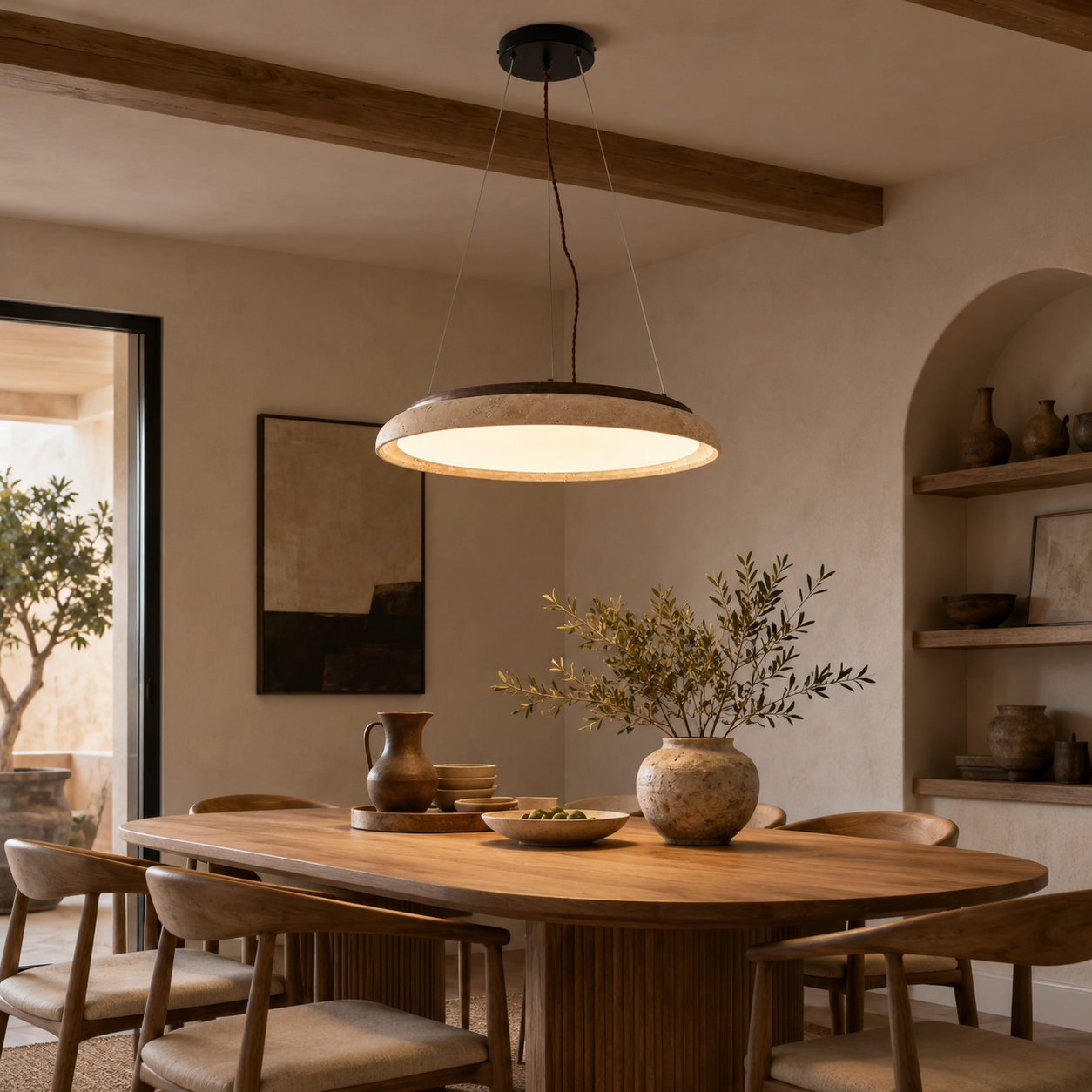 Travertine Pendant Light