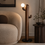 LAMPHAHA Cactus Wood Floor Lamp